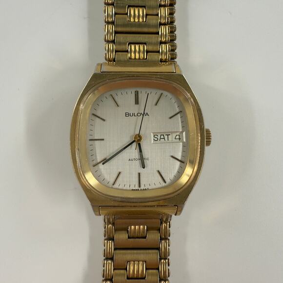 Bulova Automatic 34mm 10K Gold Filled Men’s Watch – Vintage Day Date - Picture 1 of 3